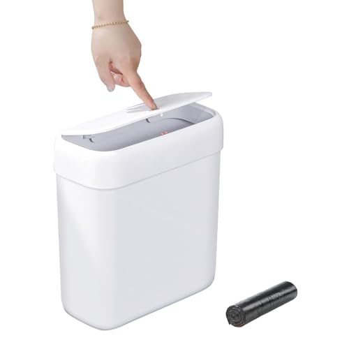 Eco-Friendly funest Bathroom Small Trash Can with Lid,10L for Daily Use