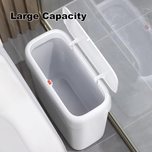 Eco-Friendly funest Bathroom Small Trash Can with Lid,10L for Daily Use
