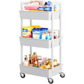 Smart Home Pipishell 3 Tier Rolling Cart Organizer, Plastic Rolling Cart for Daily Use