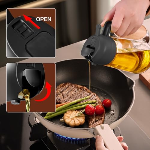 Smart Home YARRAMATE 16oz/470ml Glass Olive Oil Sprayer for