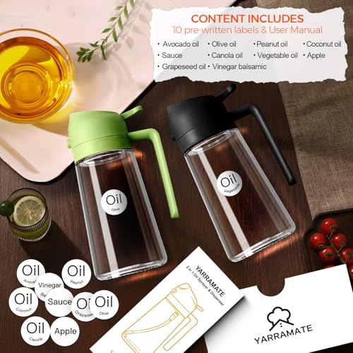 Smart Home YARRAMATE 16oz/470ml Glass Olive Oil Sprayer for