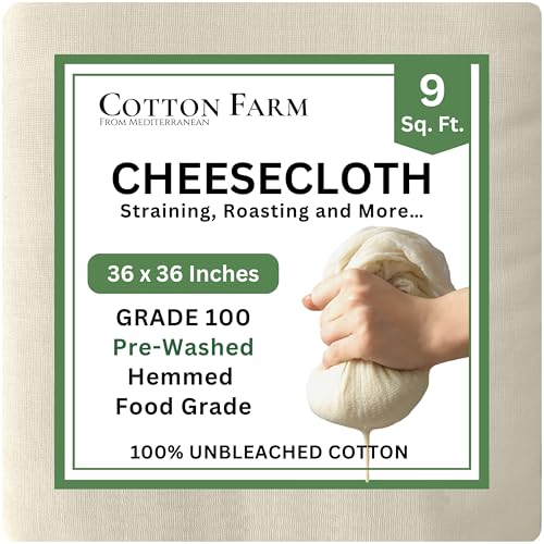 Smart Home Cotton Farm Grade 100 XL Cheese Cloth for Straining & Essentials