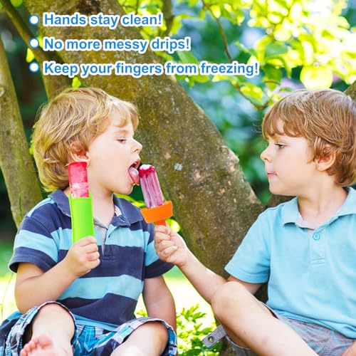 AIERSA 8pcs Popsicle Holders and Ice Pop Sleeves